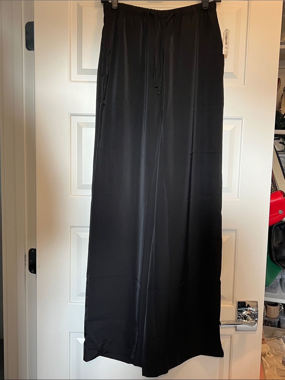 Old Navy Black Drawstring Wide-Leg “silk” pants